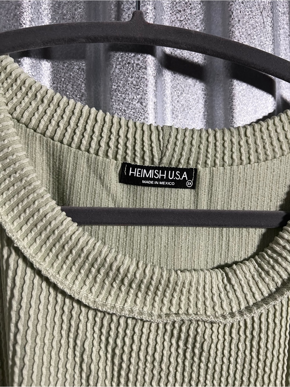 HEIMISH USA Sage Green Ribbed Sleeveless Tank NWOT. 3X - Picture 2 of 4